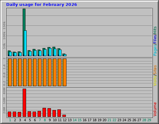 Daily usage for February 2026